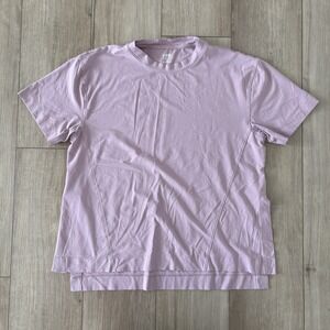 Abercrombie & Fitch YPB Active Cotton Blend Easy Tee Light Pink Side Slit Small